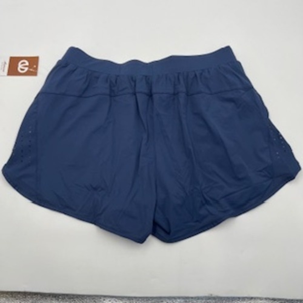 Allzero Womens Running Shorts Navy Blue Zip Pockets Lined Athletic Size Large - Picture 2 of 8